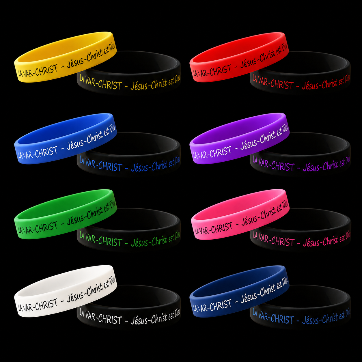 Bracelet Silicone – LA VAR-CHRIST | « Jésus-Christ est Dieu »